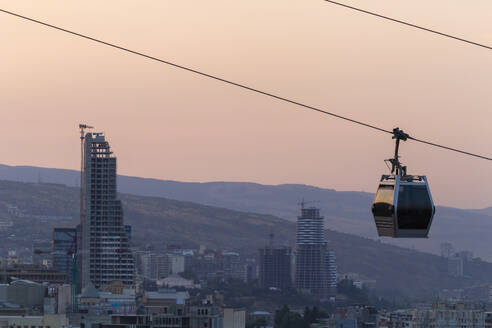 Cable car going up to the Narikala Fortress, Tbilisi, Georgia, Central Asia, Asia - RHPLF25541