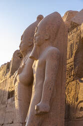 Statues at Karnak Temple, Luxor, Thebes, UNESCO World Heritage Site, Egypt, North Africa, Africa - RHPLF25597