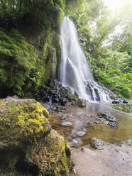 Cascata da Ribeira dos Caldeiroes waterfall on Sao Miguel island, Azores islands, Portugal, Atlantic Ocean, Europe - RHPLF25662
