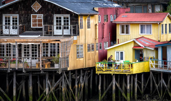 Colourful houses in Castro, Chile, South America - RHPLF25799