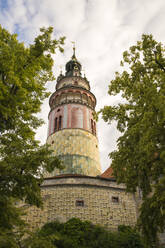 State Castle and Chateau Cesky Krumlov tower, UNESCO, Cesky Krumlov, South Bohemian Region, Czech Republic (Czechia), Europe - RHPLF26001