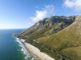 Aerial view of scenic Clarence Road drive Kogel Bay, Gordon’s Bay, South Africa. - AAEF18332