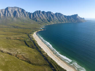 Aerial view of scenic Clarence Road drive Kogel Bay, Gordon’s Bay, South Africa. - AAEF18333