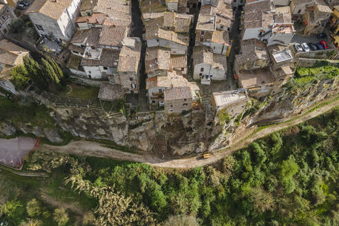 Aerial view of Orte, a medieval town near Rome, Lazio, Italy. - AAEF18520