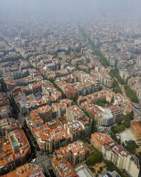 Aerial view of Barcelona downtown, Catalunya, Spain. - AAEF18526