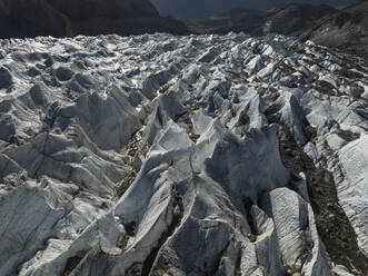 Aerial view of Passu Glacier in the District of Hunza in the Karakoram mountains of Northern Pakistan, Himalayas. - AAEF18538