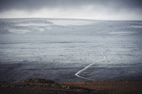 Aerial view of Langjokull Glacier, Southern Region, Iceland. - AAEF18606