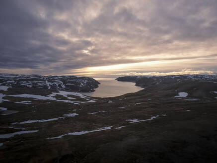 Aerial view of Tufjord, Nordkapp, Finnmark, Norway. - AAEF18680