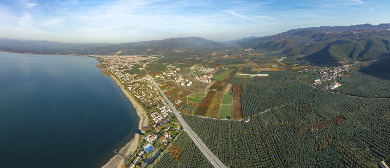 Aerial view of the historical city of Iznik by the Iznik Lake, Turkey. - AAEF18760