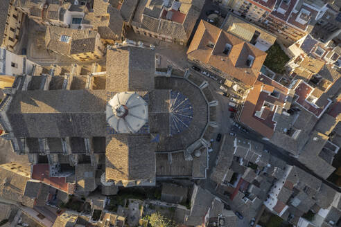 Aerial view of Collegiate Basilica of Xativa, Valencia, Spain. - AAEF18806