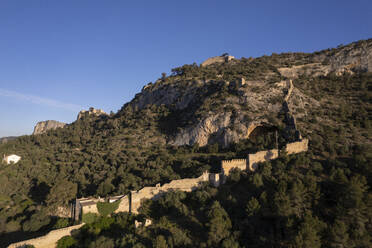 Aerial view of Castell de Xativa, Valencia, Spain. - AAEF18808