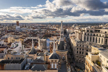 Aerial view of Madrid downtown in Spain. - AAEF19158