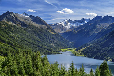 Lake Speicher Durlabboden with Gabler and Reichenspitze mountains in Austria - ANSF00433