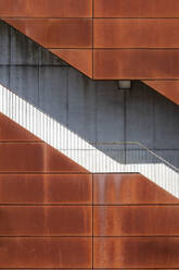 Netherlands, North Holland, Amsterdam, Exterior staircase of modern industrial building - FCF02143