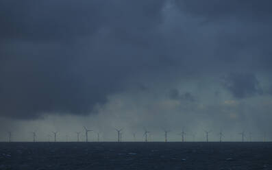 Storm clouds over Greater Gabbard offshore wind farm, UK - ISF26260