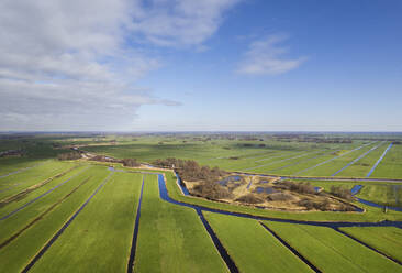 Aerial view of old polder landscape, Zegvel, Netherlands - ISF26271