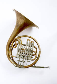 Studio shot of old French horn - JTF02356