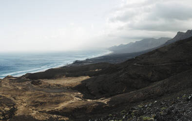 Dramatic landscape in front of sea at Fuerteventura - RSGF00946