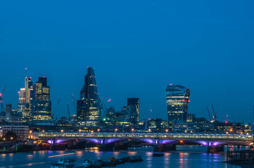 London skyline at dusk - CAIF33618