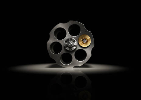 Single bullet in handgun - CAIF33634