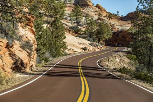 United States, Utah, Highway in Bryce Canyon National Park - TETF02214