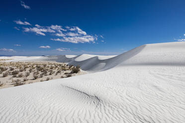 White sand dune with blue sky in desert 8070348 Stock Photo at