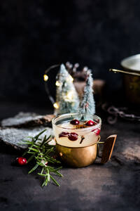 Moscow Mule mit Preiselbeeren und Gewürzen im Becher - SBDF04644