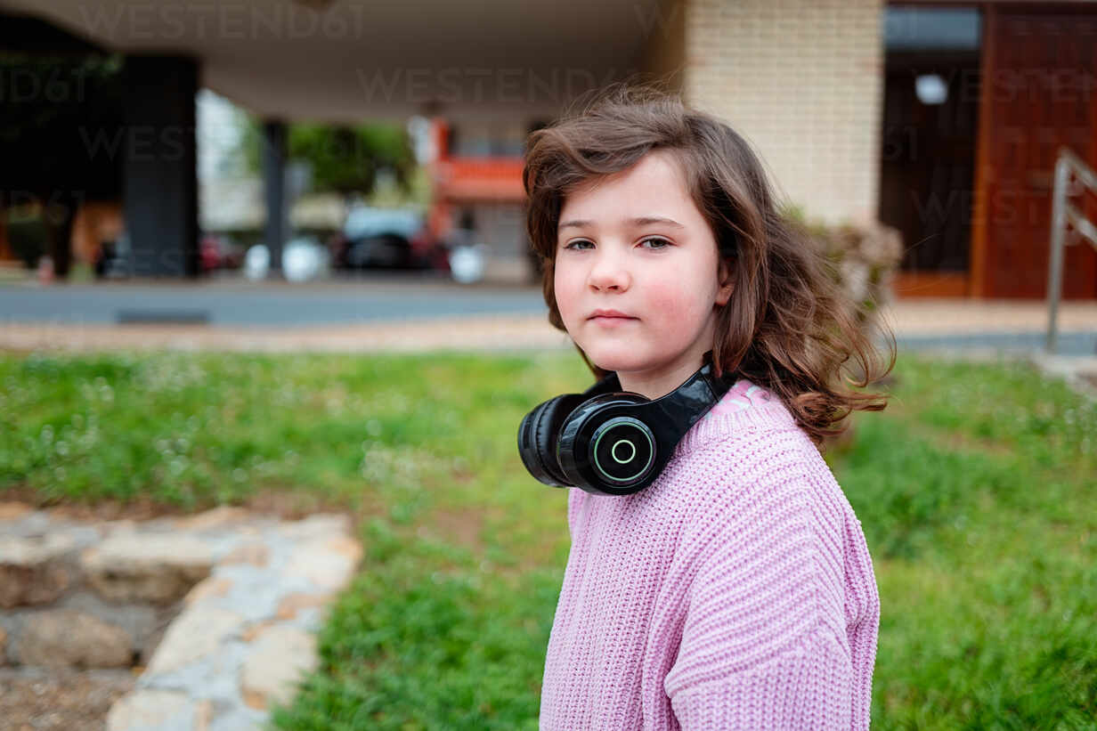Little Girl In Casual Wear Stock Photo, Picture and Royalty Free