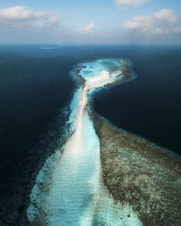 Luftaufnahme der Hithi Sandbank auf dem Atoll, Malediven. - AAEF19391