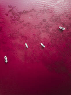 Aerial view of yachts docked near Kemer, Turkey. - AAEF19426