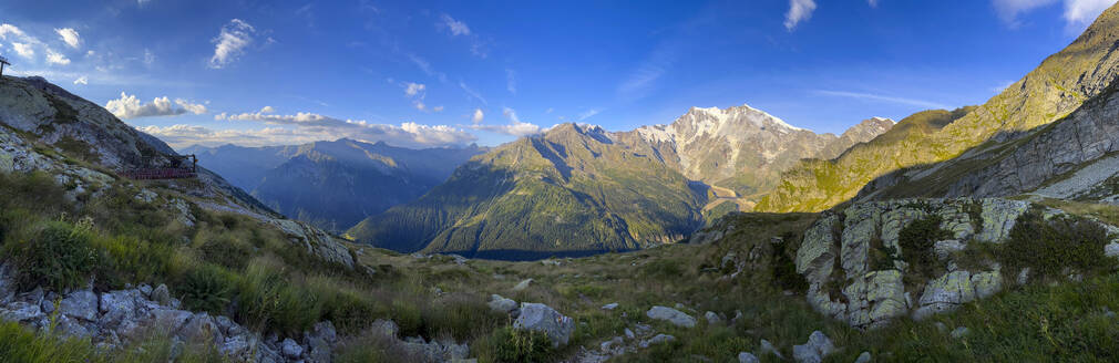 Italien, Piemont, Panoramablick vom Monte Moro - LOMF01390