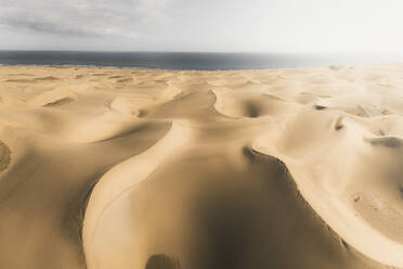 Panoramic aerial view of dunas de Maspalomas, Gran Canaria, Spain. - AAEF19559