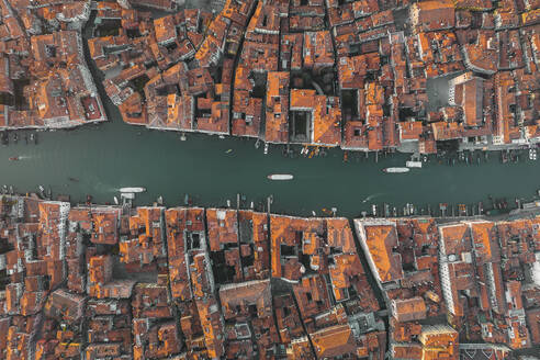 Aerial view of the Grand Canal, Venice, Italy. - AAEF19565