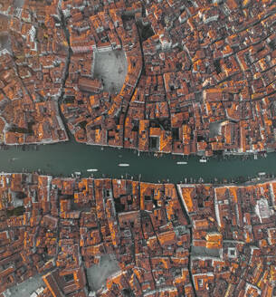 Panoramic aerial view of the Grand Canal, Venice, Italy. - AAEF19566