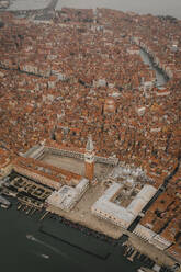 Panoramic aerial view of Piazza San Marco, Venice, Italy. - AAEF19581