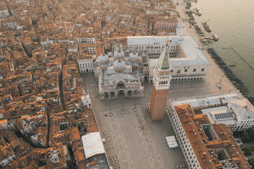 Aerial view of Piazza San Marco, Venice, Italy. - AAEF19705