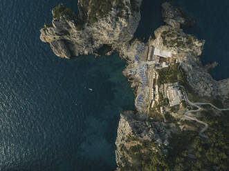 Aerial view of a bay in Capri island, Naples, Italy. - AAEF19727