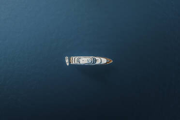 Aerial view of a yacht in Capri, Naples, Italy. - AAEF19732