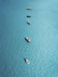 Aerial view of boats in San Vito Lo Capo, Sicily, Italy. - AAEF19764