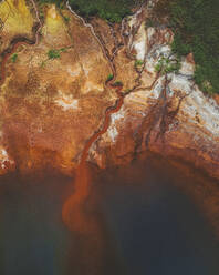 Aerial view of the copper mine of Minas de Rio Tinto near Seville, Andalusia, Spain. - AAEF19959