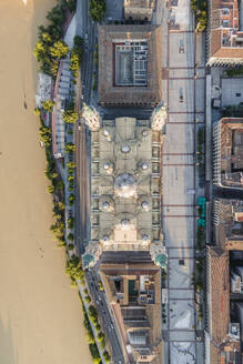 Aerial view of Nuestra Senora del Pilar, the main cathedral in Zaragoza downtown along the Ebro river, Spain. - AAEF20530