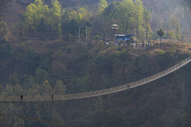 Hanging Bridge of Pokhara over the Bhalam River, Pokhara, Nepal, Asia - RHPLF26145