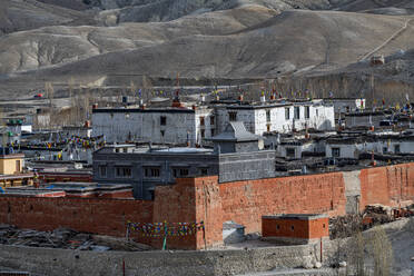 Das ummauerte Dorf Lo Manthang, Königreich Mustang, Himalaya, Nepal, Asien - RHPLF26177