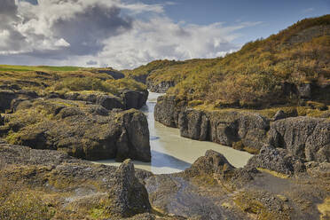 The River Hvita runs through a gorge near Geysir, in the Golden Circle, southwest Iceland, Polar Regions - RHPLF26213