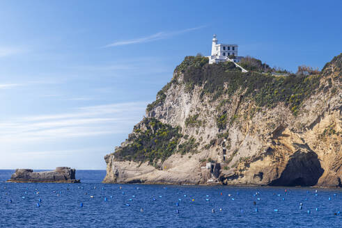 Capo Miseno lighthouse, Tyrrhenian Sea, Naples district, Naples Bay, Campania region, Italy, Europe - RHPLF26298