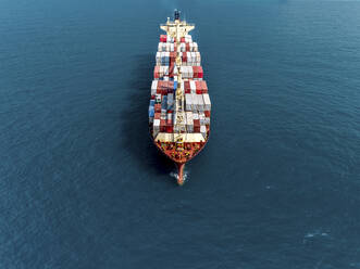 Aerial view of cargo ship. Beirut, Lebanon - AAEF20875