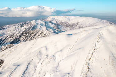 Aerial view of snowy mountains. Jezzine, Lebanon - AAEF20933