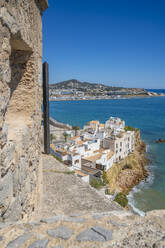 View of Dalt Vila and sea, UNESCO World Heritage Site, Ibiza Town, Eivissa, Balearic Islands, Spain, Mediterranean, Europe - RHPLF26349