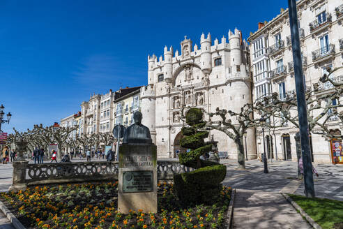 Paseo de la Audiencia promenade, Burgos, UNESCO World Heritage Site, Castile and Leon, Spain, Europe - RHPLF26570