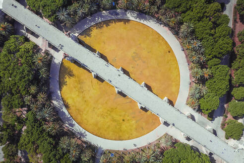 Aerial view of Pont de Mar, in Valencia downtown, Spain. - AAEF21104